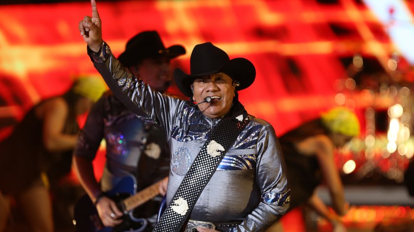 GRAND PRAIRIE, TX – NOVEMBER 07: Guadalupe Esparza of Grupo Bronco performs on stage during Premios de la Radio 2019 at Verizon Theater on November 7, 2019 in Grand Prairie, Texas. (Photo by Omar Vega/Getty Images)